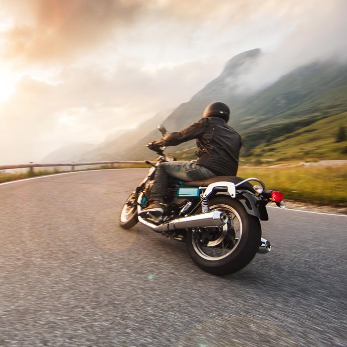 man riding motorcycle