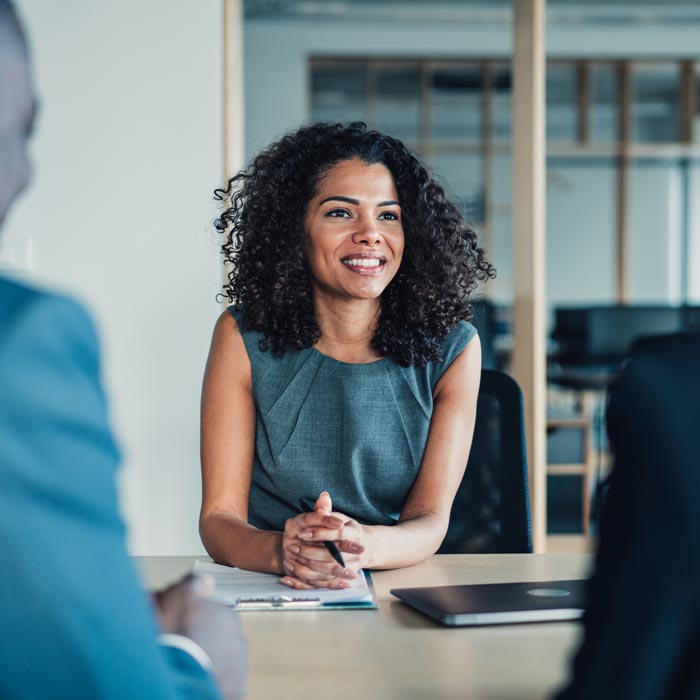 woman during meeting